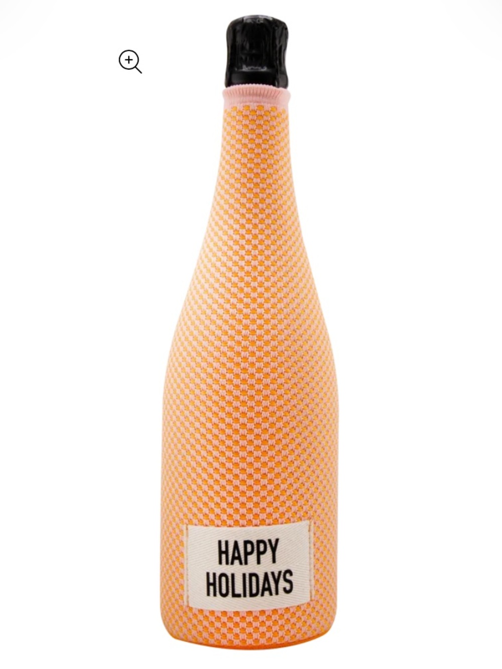 Veuve Clicquot Neoprene Ice Jacket “Happy Holidays” Pink & Orange Bottle Holder